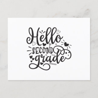 Hello Second Grade Postcard