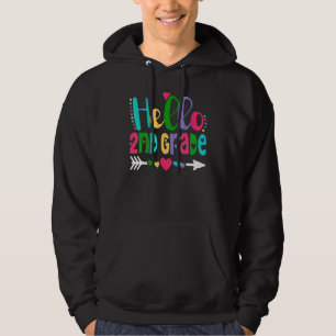 Hello Second Grade Team 2nd Grade Back To School T Hoodie