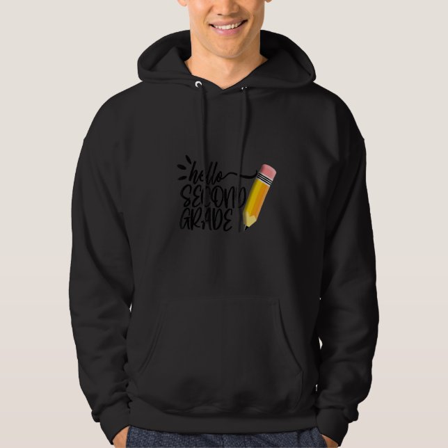 Hello Second Grade Team 2nd Grade Back To School T Hoodie (Front)