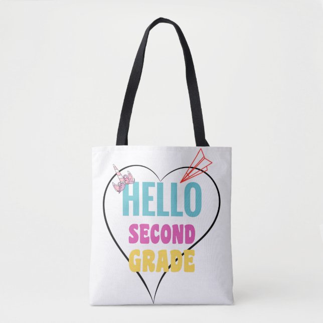 Hello Second Grade Tote Bag (Front)