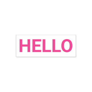 HELLO Self Inking Rubber Stamp