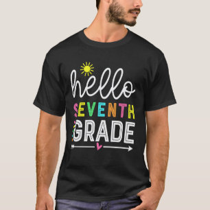 Hello Seventh Grade Back to School 7th Grade Teach T-Shirt