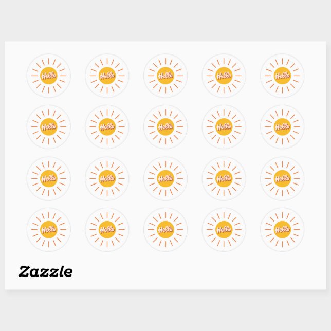 Hello Shining Sun sticker (Sheet)