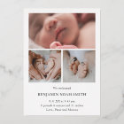 Hello Simple Gold Foil Photo Birth Announcement