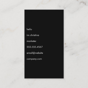 Hello Simple Text Business Card