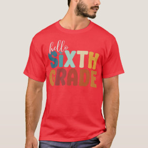 Hello Sith Grade Boho Style Back To School Student T-Shirt