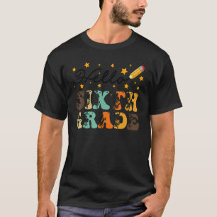 Hello Sixth Grade Back To School For Kids Cute Flo T-Shirt