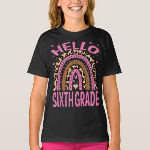 Hello Sixth Grade Rainbow Lover Back To School T-Shirt