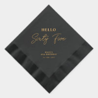 Hello Sixty five Modern Script 65th Birthday Party