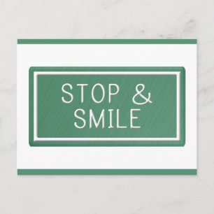 Hello Smiles Motivational Quote Blank Postcard