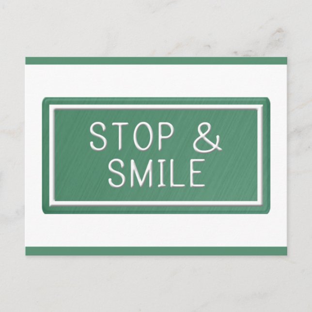 Hello Smiles Motivational Quote Blank Postcard (Front)