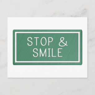 Hello Smiles Motivational Quote Blank Postcard