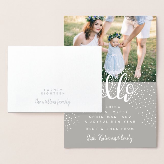 HELLO SNOW NEW YEAR CARD (Display)