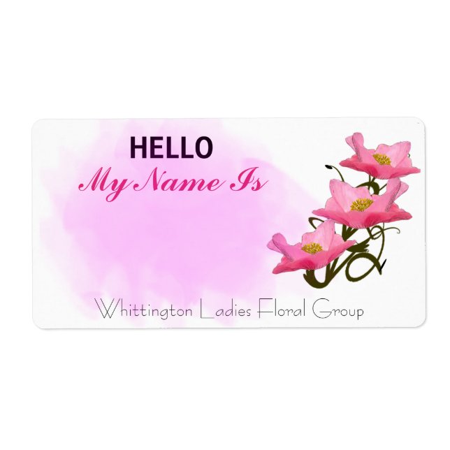Hello Social Group Meeting Poppies Papier Nom Bali (Devant)