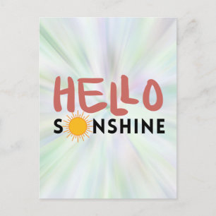Hello Sonshine, Sun Rays, Summer vibes Postcard