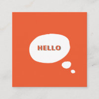 Hello- Speech Bubble business  modern, minimalist 