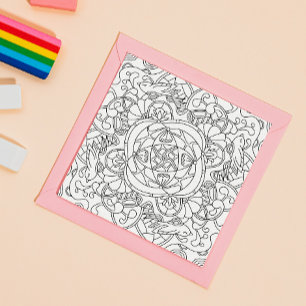 Hello Spring: Beautiful Colouring Page for Adults
