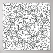 Hello Spring: Beautiful Colouring Page for Adults