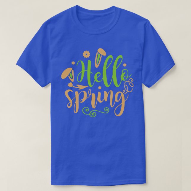 Hello Spring Bunny T-Shirt (Design Front)