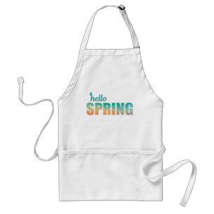 Hello Spring butterfly apron