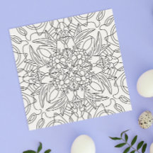 Hello Spring : Carte de coloration Abstraite flora