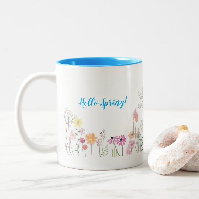 Hello Spring Coffee Mug (With Donut)