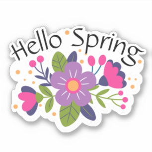 Hello Spring Floral Colourful