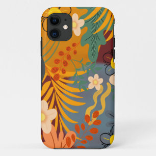 Hello Spring, Floral Colourful Nature Leaves iPhone 11 Case