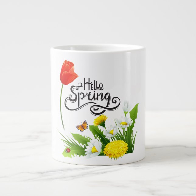 Hello Spring Floral Mug - Coupe de café de saison  (Devant)