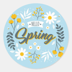 Hello Spring Flowers  Sticker