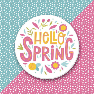 Hello Spring Flowers  Sticker