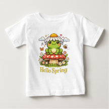 Hello Spring Frog – Cottagecore Mushroom Aesthetic