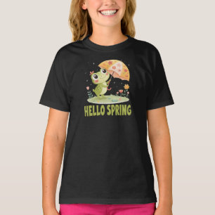 Hello Spring Frog Kids T-Shirt