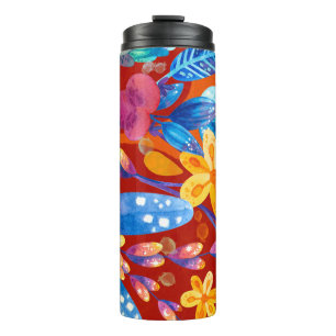 Hello Spring Happiness Time, Vibrant Floral Thermal Tumbler