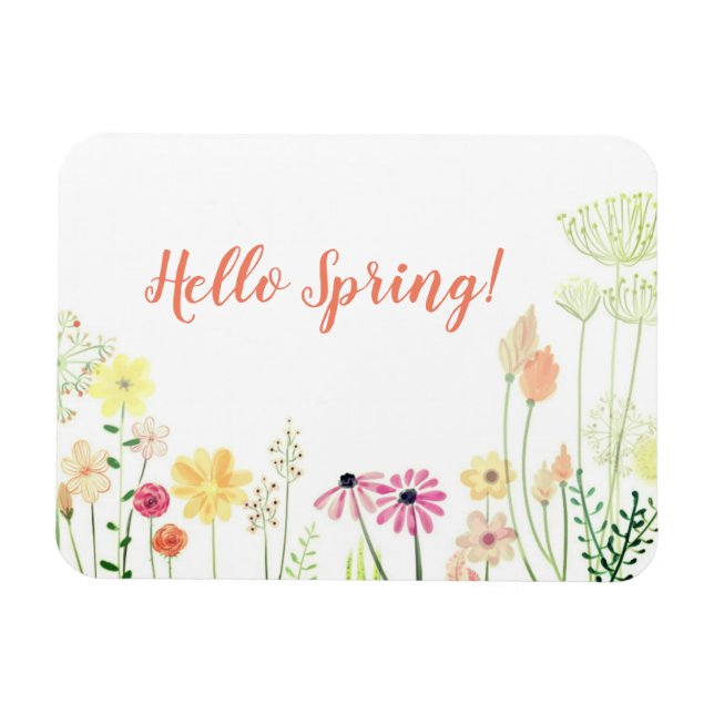 Hello Spring Magnet (Horizontal)