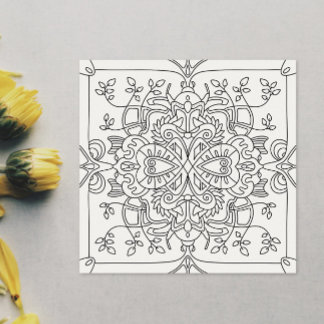Hello Spring: Nature Inspired Colouring Page