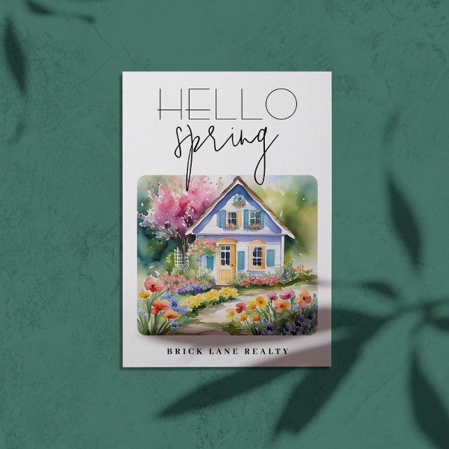Hello Spring Real Estate Marketing  Postcard (Creator Uploaded)