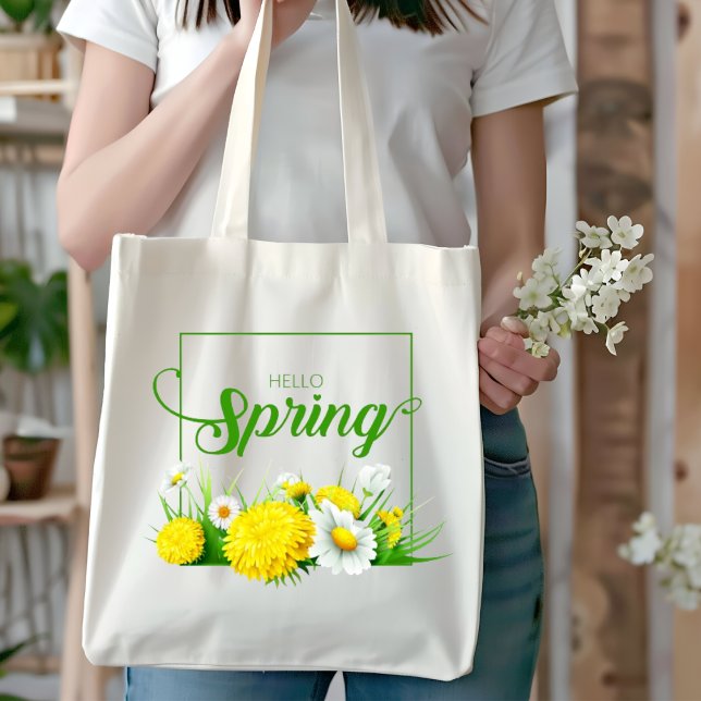 Hello Spring Season Tote Bag (Creator Uploaded)