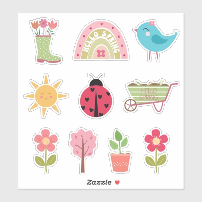 Hello Spring Sticker (Sheet)