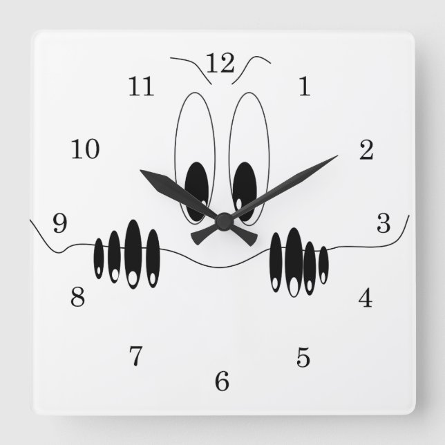 Hello Square Wall Clock (Front)