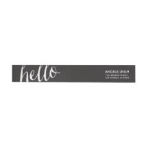 Hello Stationery Wraparound Return Address Label