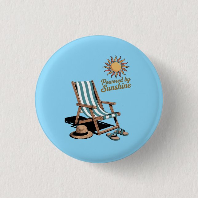 Hello Summer 1 Inch Round Button (Front)