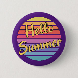 Hello Summer 2 Inch Round Button