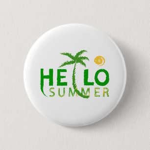 Hello Summer 2 Inch Round Button