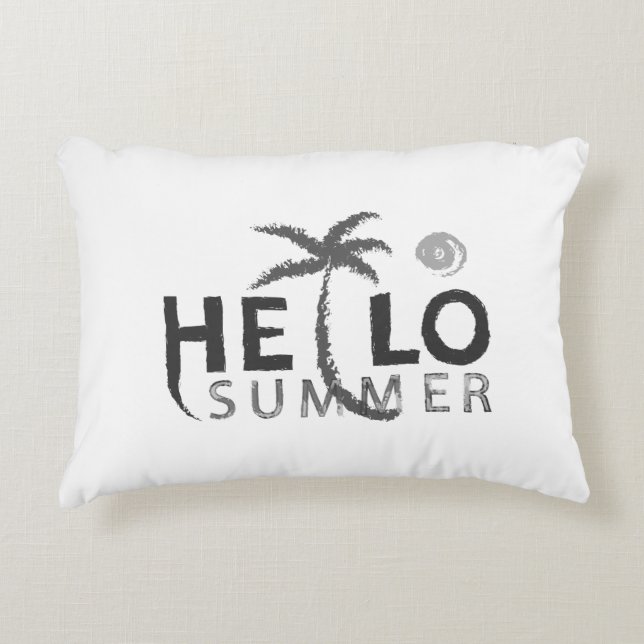 Hello Summer Accent Pillow (Front)