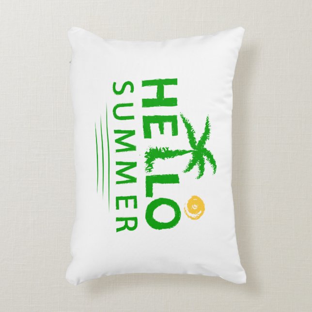 Hello Summer Accent Pillow (Front(Vertical))