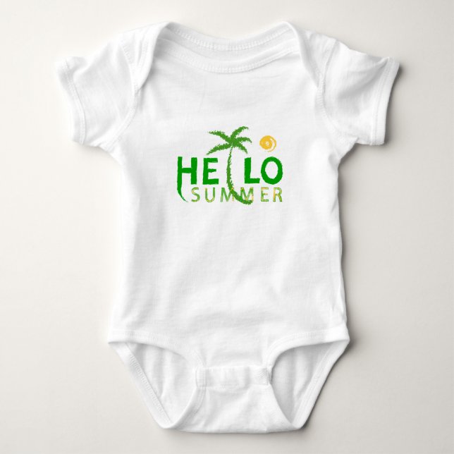 Hello Summer Baby Bodysuit (Front)