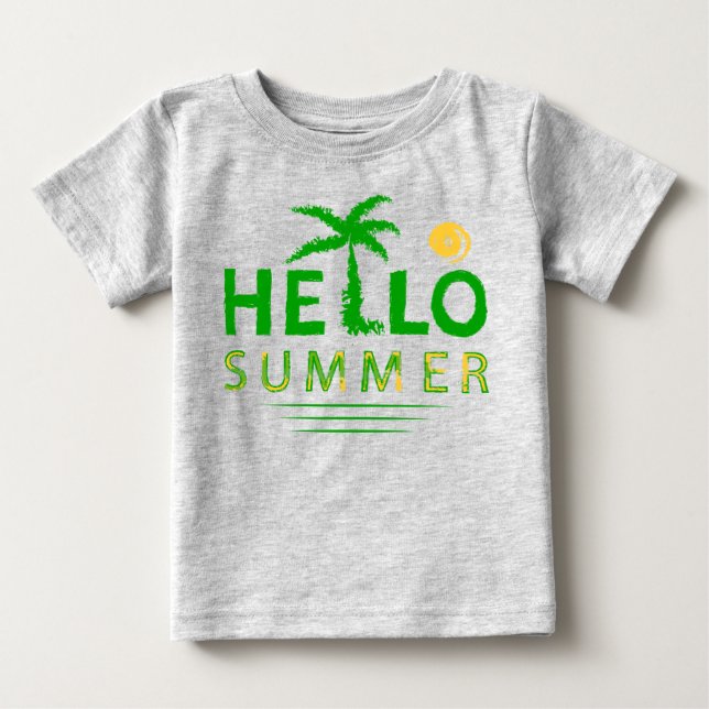 Hello Summer Baby T-Shirt (Front)