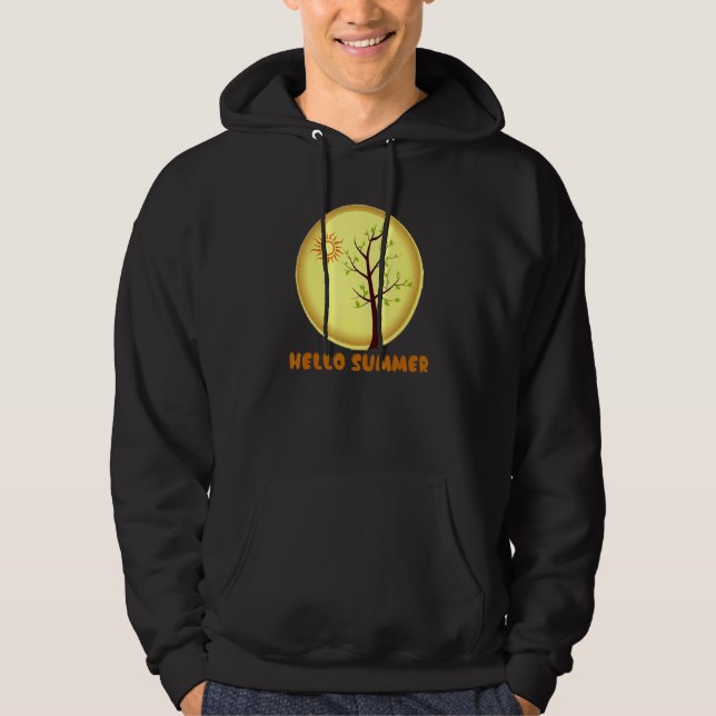 Hello Summer Beach Day Essential Hoodie (Front)