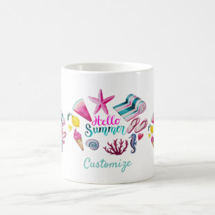 Hello Summer Beach Thunder-Cove Coffee Mug